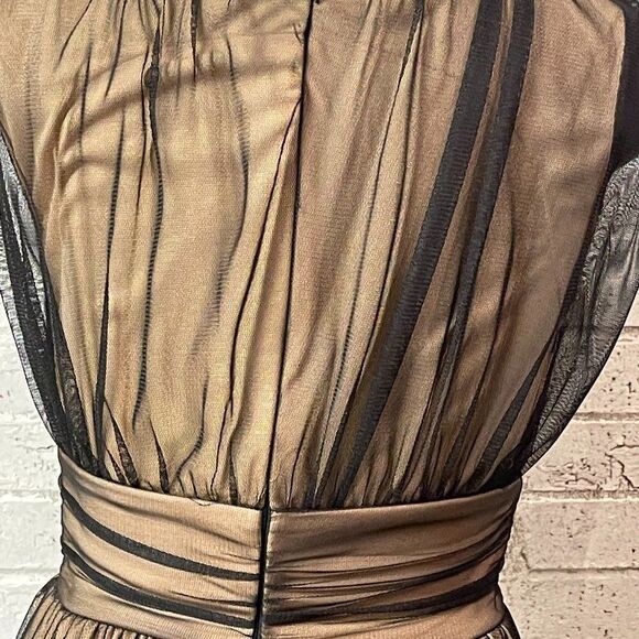 Newport News Cocktail Black V Neck Dress 4 - Picture 6 of 10